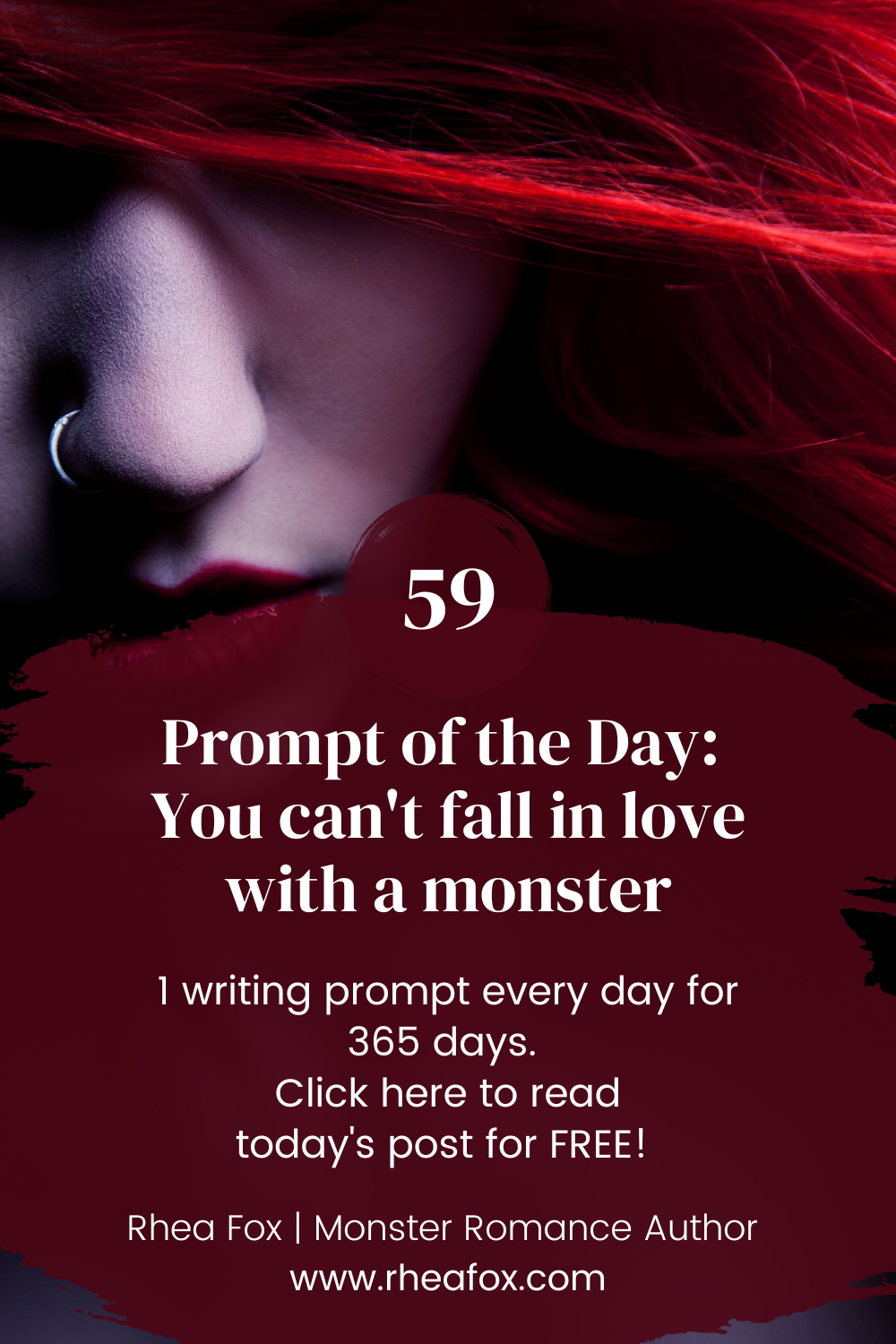 Day 59 - You can't fall in love with a monster | #365promptproject | 1 writing prompt for every day of 2023: Read my texts now for free over on my blog! | Rhea Fox - Monster Romance Author